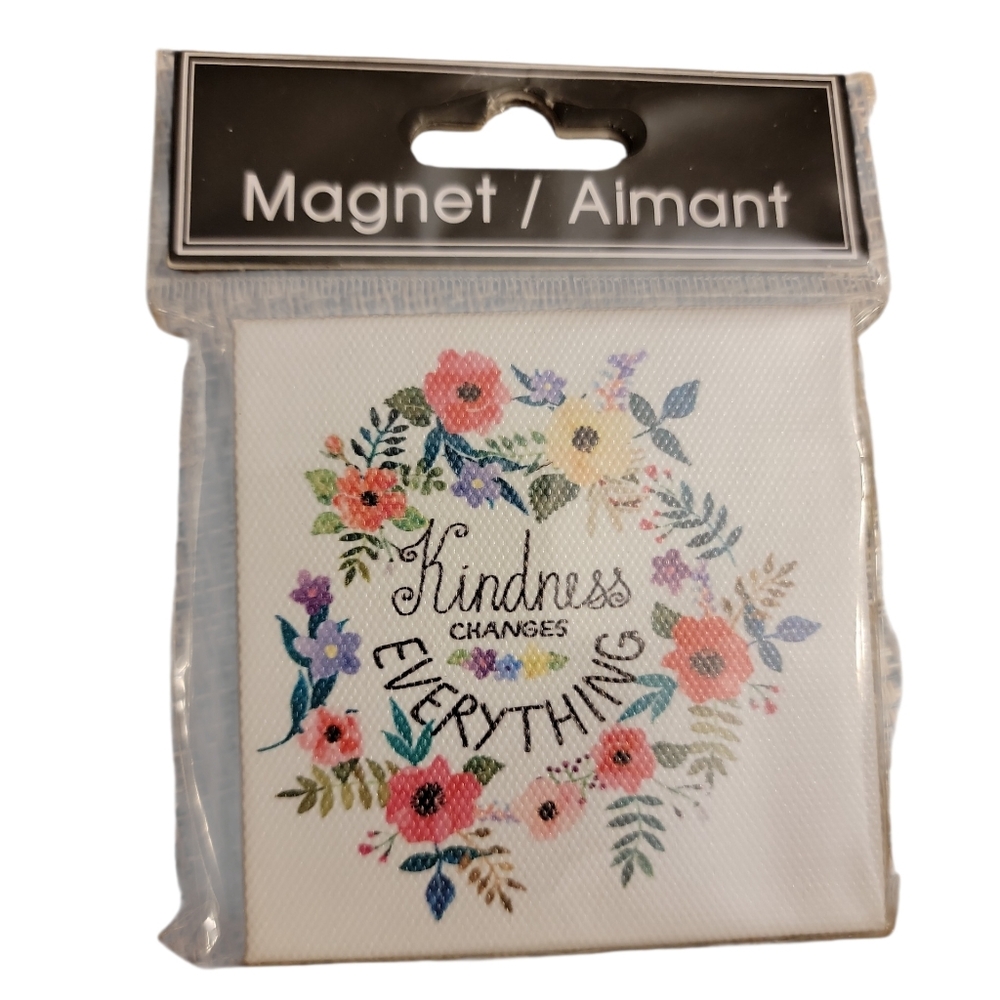 5/$25 Kindness Changes Everything Floral Magnet NEW! Large Size